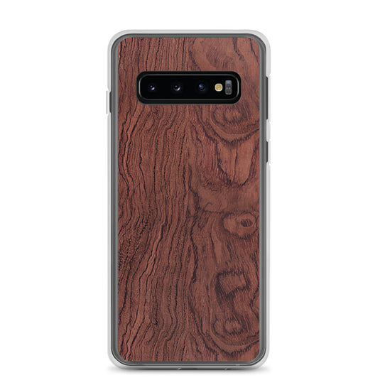 Red Brown Bubinga Wood Samsung Clear Thin Case CREATIVETECH