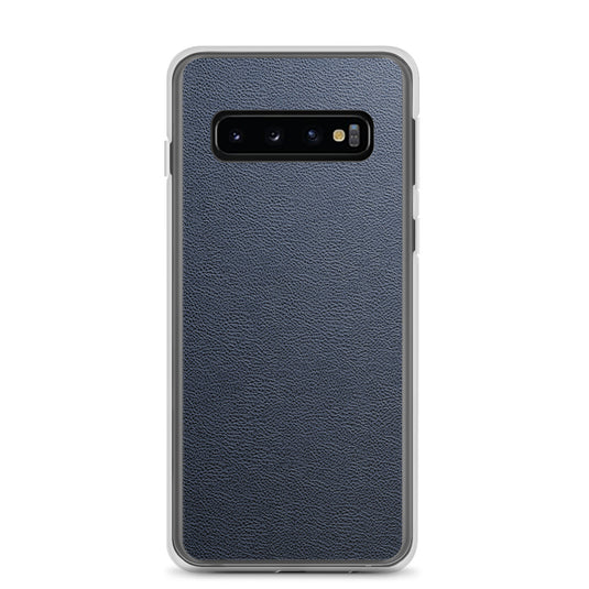 Dark Blue Leather Samsung Clear Thin Case CREATIVETECH