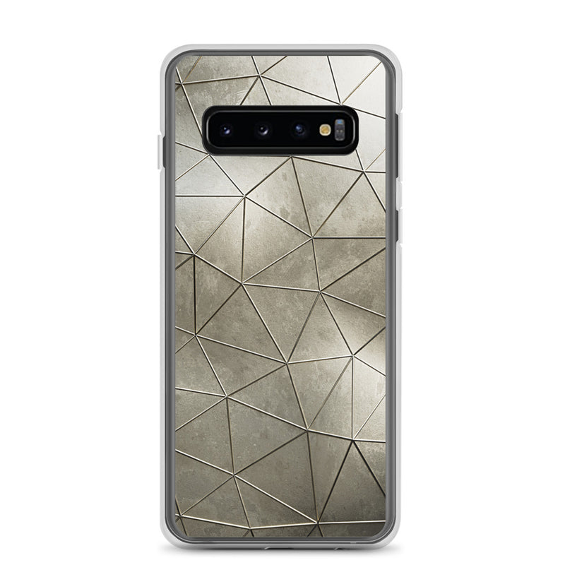 Load image into Gallery viewer, Aged Gold Polygon Samsung Clear Thin Case CREATIVETECH