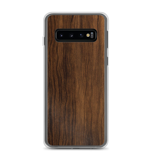 Dark Brown Wood Samsung Clear Thin Case CREATIVETECH