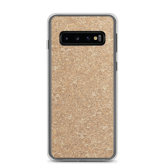 Light Brown Cork Wood Samsung Clear Thin Case CREATIVETECH