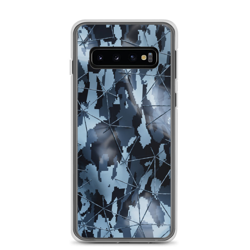 Load image into Gallery viewer, Military Camouflage Grey Tech Polygon Samsung Clear Thin Case CREATIVETECH
