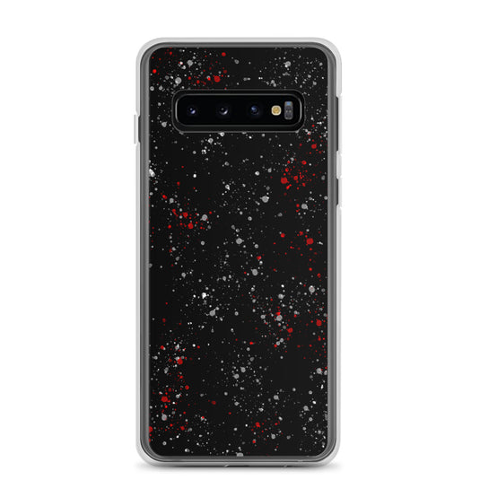 Painted Black Red White Samsung Clear Thin Case CREATIVETECH