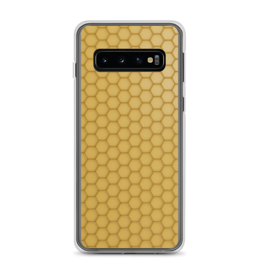 Honeycomb Wax Yellow Samsung Clear Thin Case CREATIVETECH