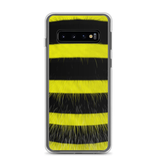 Fluffy Bee Black Yellow Samsung Clear Thin Case CREATIVETECH