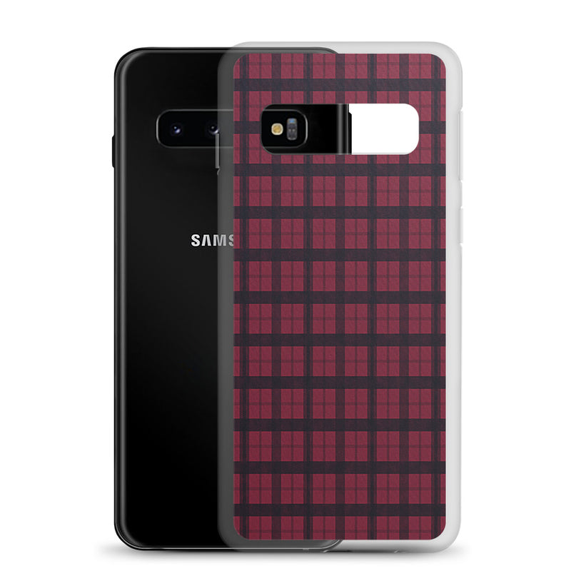 Load image into Gallery viewer, Burberry Red Textile Samsung Clear Thin Case CREATIVETECH
