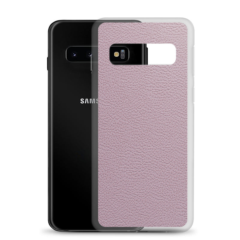 Load image into Gallery viewer, Candy Pink Leather Samsung Clear Thin Case CREATIVETECH