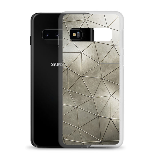 Aged Gold Polygon Samsung Clear Thin Case CREATIVETECH