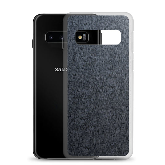 Black Leather Samsung Clear Thin Case CREATIVETECH