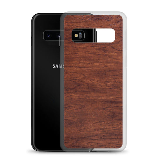 Deep Brown Wood Samsung Clear Thin Case CREATIVETECH