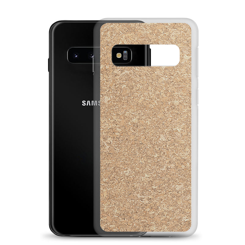 Load image into Gallery viewer, Light Brown Cork Wood Samsung Clear Thin Case CREATIVETECH