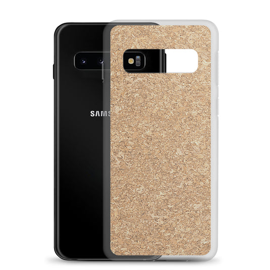 Light Brown Cork Wood Samsung Clear Thin Case CREATIVETECH