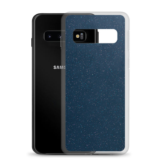 Deep Blue Speckled Samsung Clear Thin Case CREATIVETECH