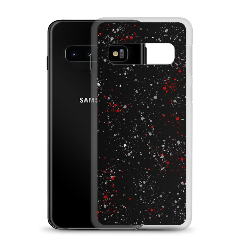 Load image into Gallery viewer, Painted Black Red White Samsung Clear Thin Case CREATIVETECH
