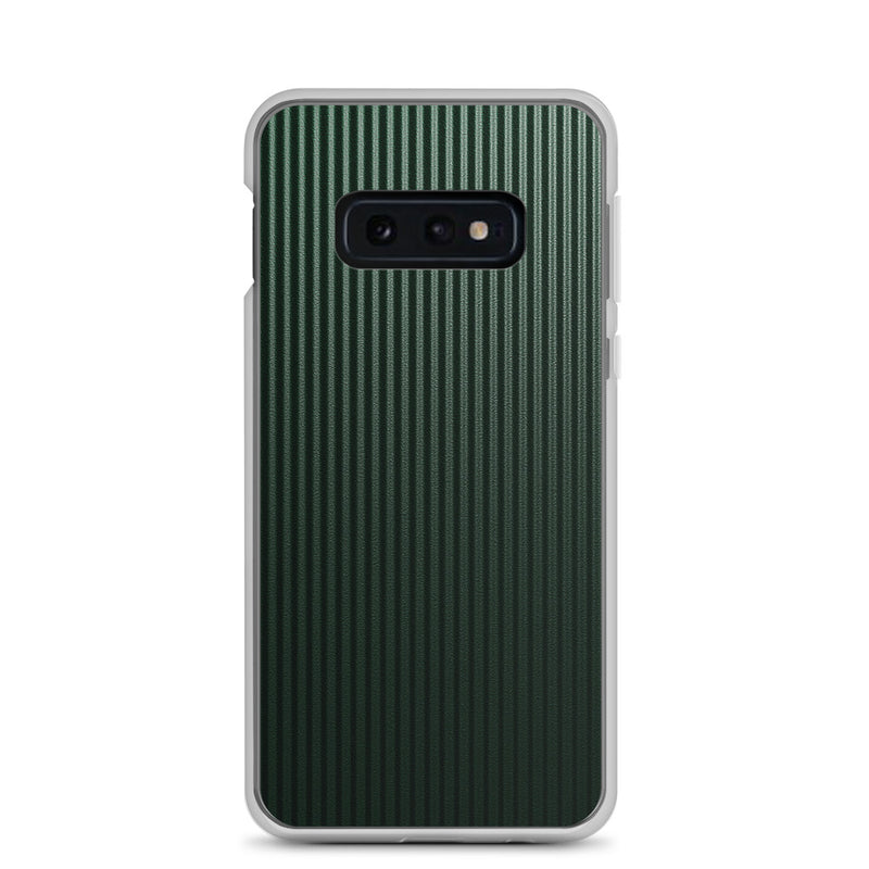 Load image into Gallery viewer, Striped Carbon Fiber Dark Green Samsung Clear Thin Case CREATIVETECH
