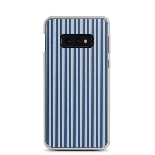 Marine Blue Striped Samsung Clear Thin Case CREATIVETECH