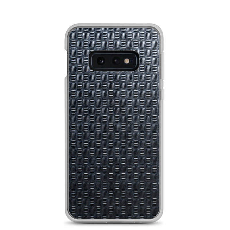 Load image into Gallery viewer, Dark Grey Subway Grid Metal Samsung Clear Thin Case CREATIVETECH
