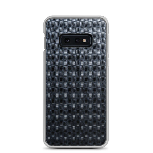 Dark Grey Subway Grid Metal Samsung Clear Thin Case CREATIVETECH