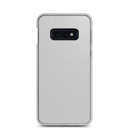 White Leather Samsung Clear Thin Case CREATIVETECH