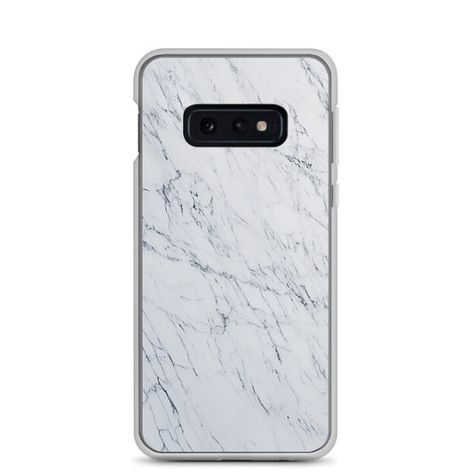 White Marble Stone Samsung Clear Thin Case CREATIVETECH