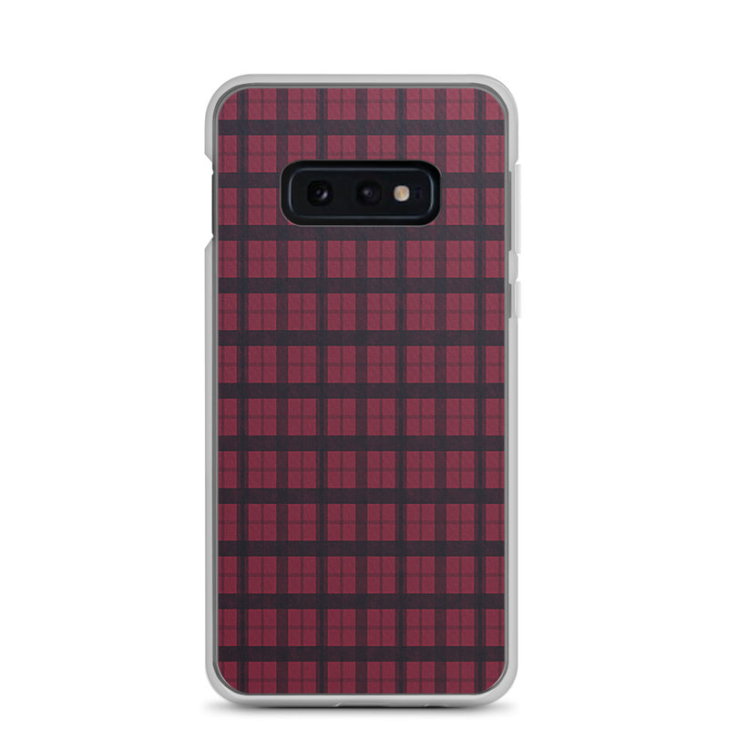 Load image into Gallery viewer, Burberry Red Textile Samsung Clear Thin Case CREATIVETECH
