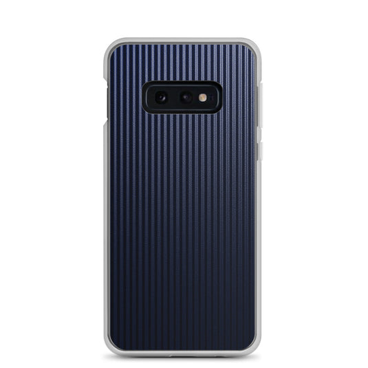 Dark Blue Carbon Fiber Striped Samsung Clear Thin Case CREATIVETECH
