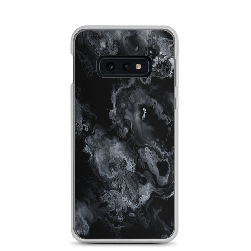 Load image into Gallery viewer, Black Marble Stone Samsung Clear Thin Case CREATIVETECH
