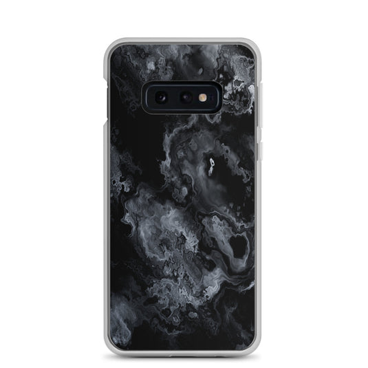 Black Marble Stone Samsung Clear Thin Case CREATIVETECH
