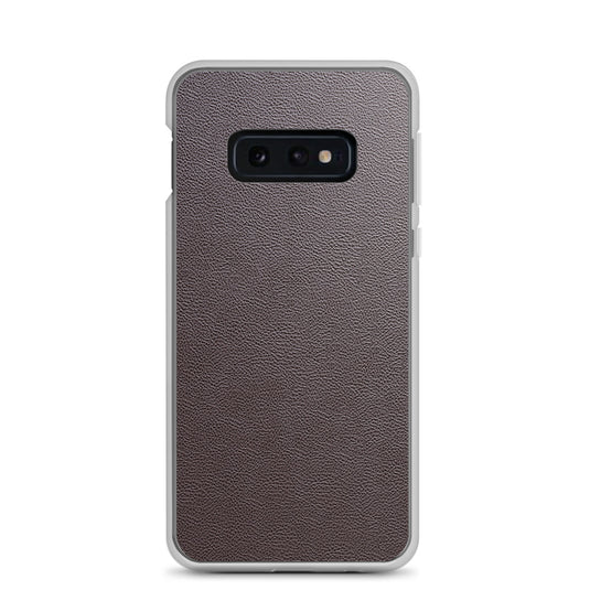 Dark Brown Leather Samsung Clear Thin Case CREATIVETECH