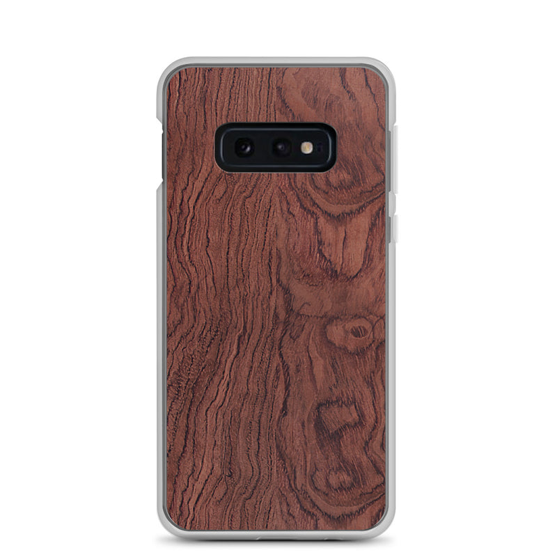 Load image into Gallery viewer, Red Brown Bubinga Wood Samsung Clear Thin Case CREATIVETECH
