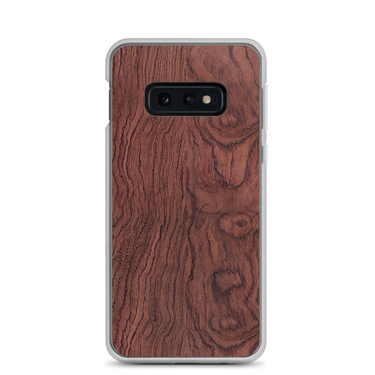 Red Brown Bubinga Wood Samsung Clear Thin Case CREATIVETECH