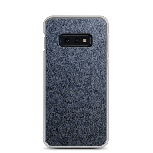 Dark Blue Leather Samsung Clear Thin Case CREATIVETECH