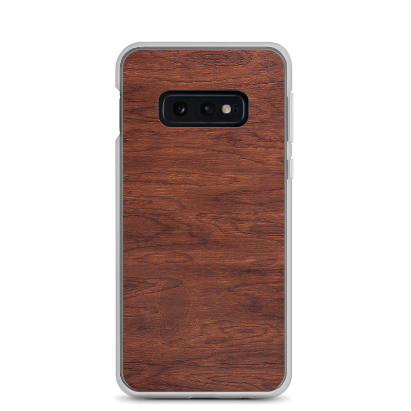 Load image into Gallery viewer, Deep Brown Wood Samsung Clear Thin Case CREATIVETECH
