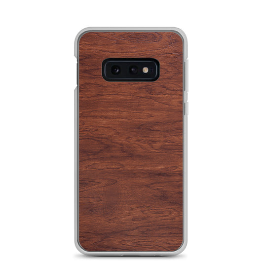 Deep Brown Wood Samsung Clear Thin Case CREATIVETECH