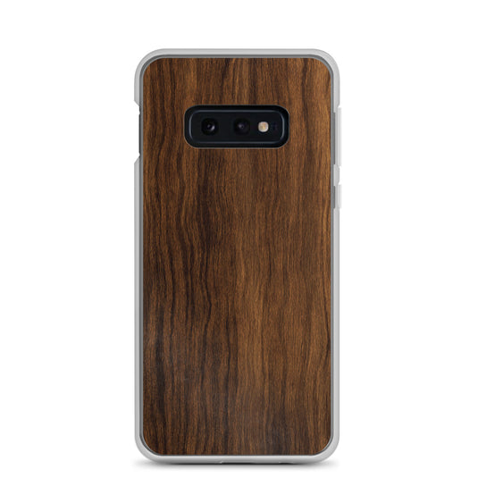 Dark Brown Wood Samsung Clear Thin Case CREATIVETECH