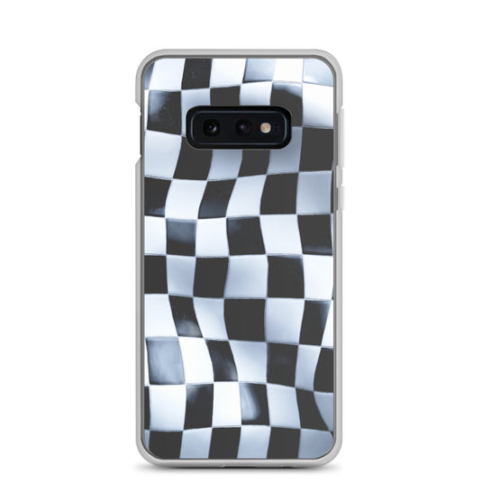 Chess Mat Black White Curved Samsung Clear Thin Case CREATIVETECH