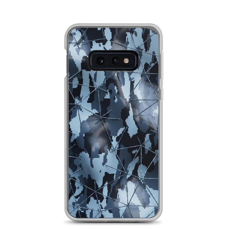 Load image into Gallery viewer, Military Camouflage Grey Tech Polygon Samsung Clear Thin Case CREATIVETECH
