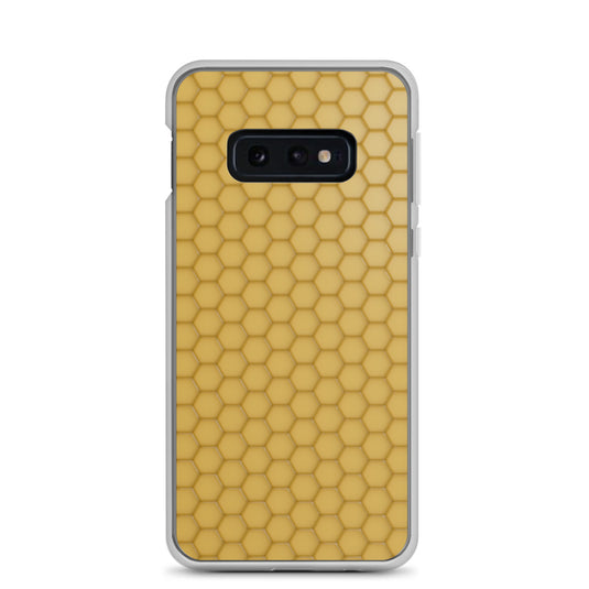 Honeycomb Wax Yellow Samsung Clear Thin Case CREATIVETECH