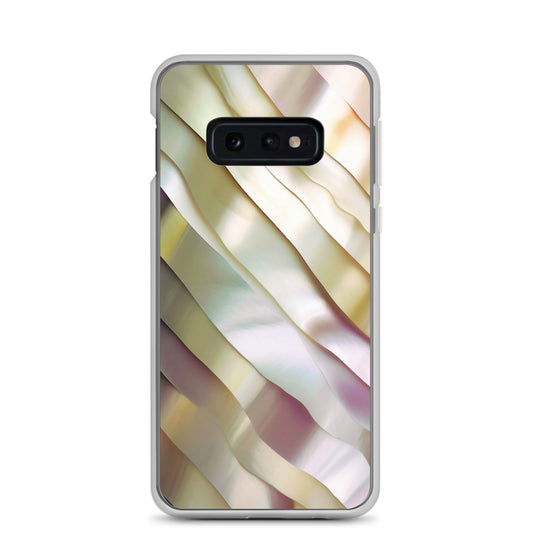 Soft Yellow Pink Pearl Samsung Clear Thin Case CREATIVETECH