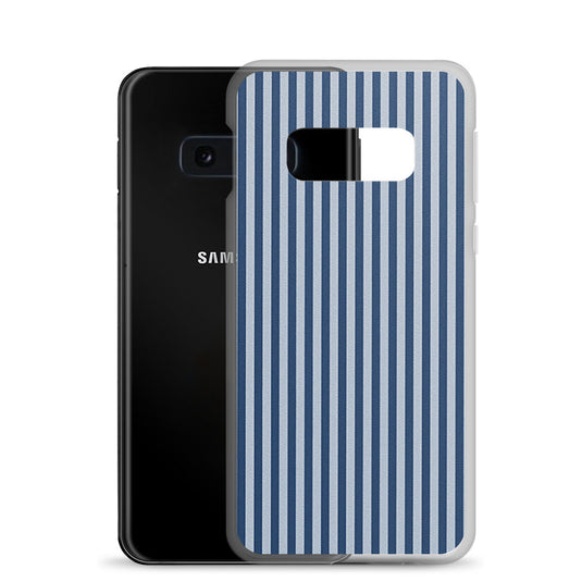 Marine Blue Striped Samsung Clear Thin Case CREATIVETECH