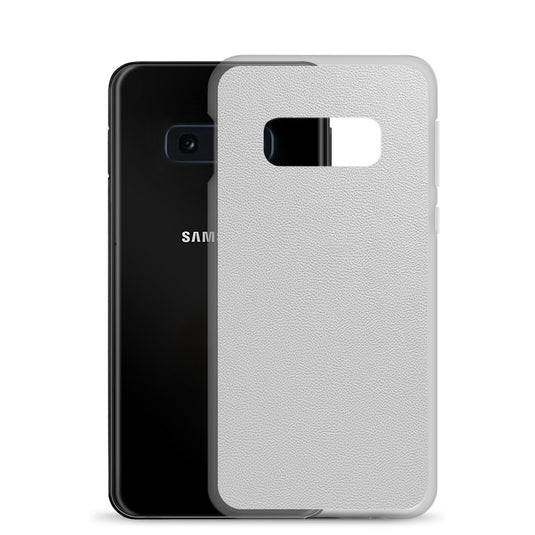 White Leather Samsung Clear Thin Case CREATIVETECH