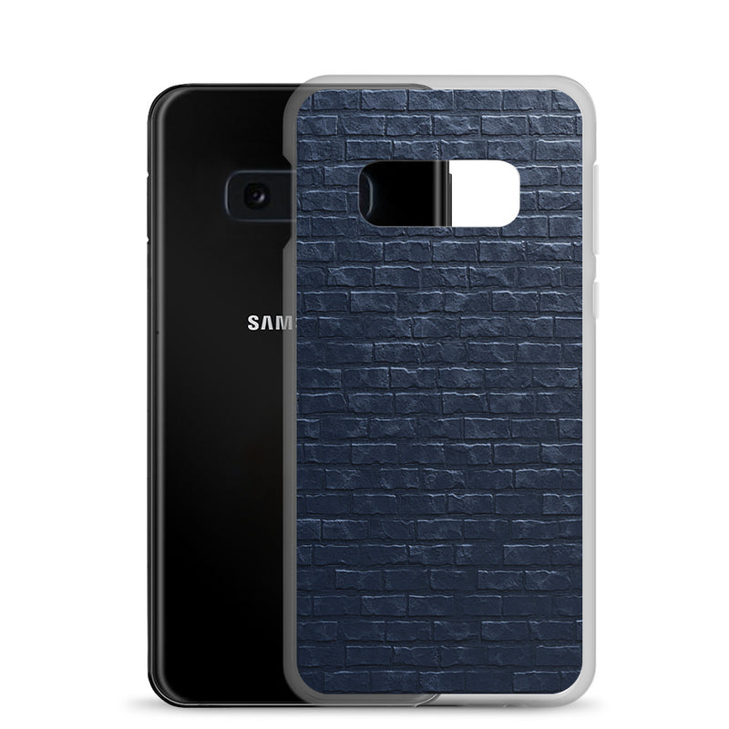 Load image into Gallery viewer, Dark Grey Brick Stone Samsung Clear Thin Case CREATIVETECH
