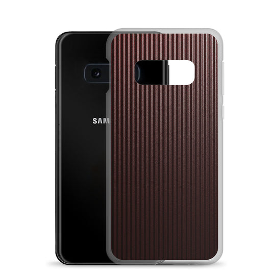 Dark Red Striped Carbon Fiber Samsung Clear Thin Case CREATIVETECH