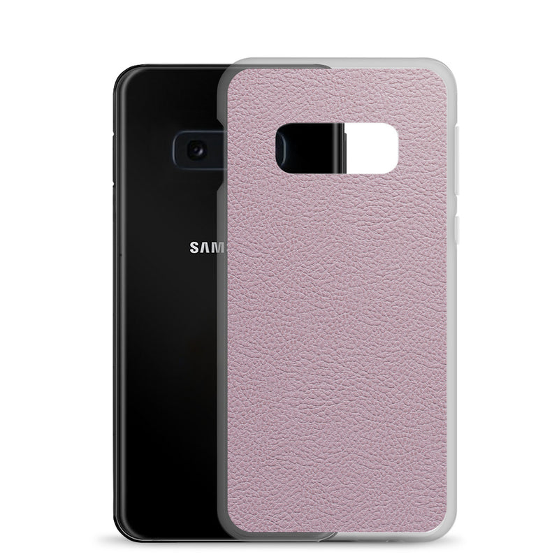 Load image into Gallery viewer, Candy Pink Leather Samsung Clear Thin Case CREATIVETECH