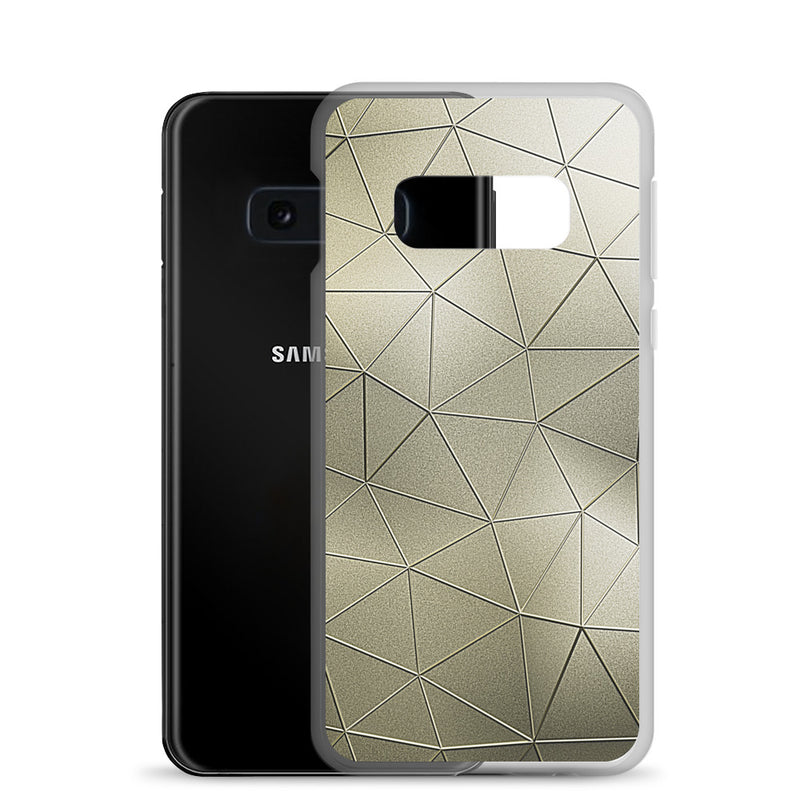 Load image into Gallery viewer, Golden Polygon Metal Samsung Clear Thin Case CREATIVETECH