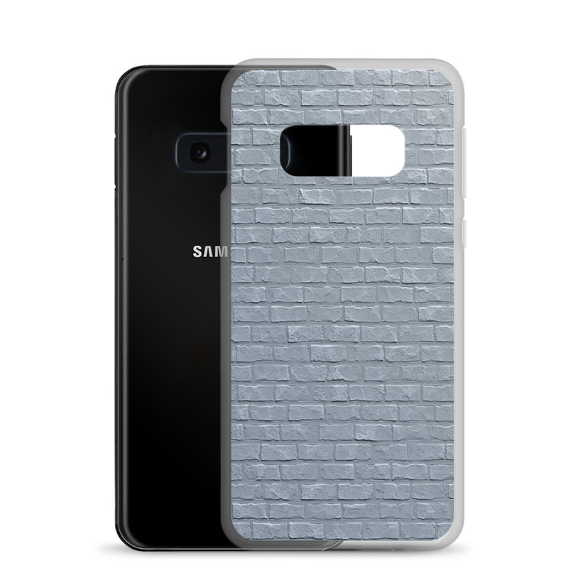 Load image into Gallery viewer, White Grey Brick Stone Samsung Clear Thin Case CREATIVETECH
