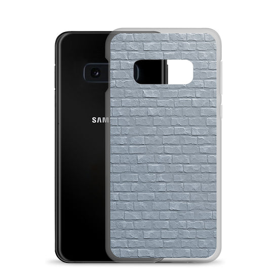 White Grey Brick Stone Samsung Clear Thin Case CREATIVETECH