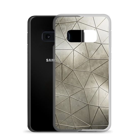 Aged Gold Polygon Samsung Clear Thin Case CREATIVETECH