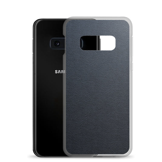 Black Leather Samsung Clear Thin Case CREATIVETECH