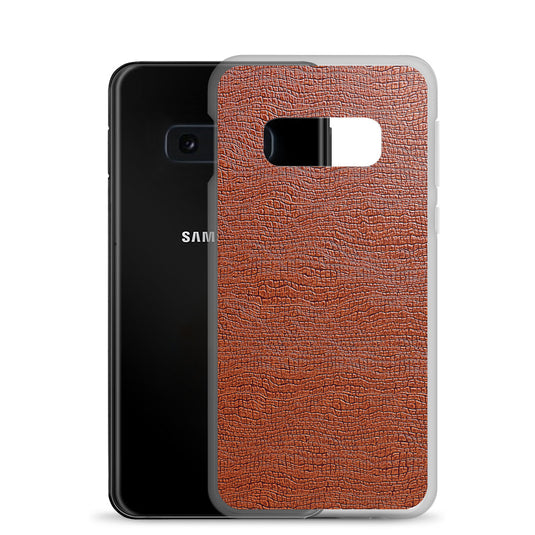 Exotic Brown Leather Samsung Clear Thin Case CREATIVETECH